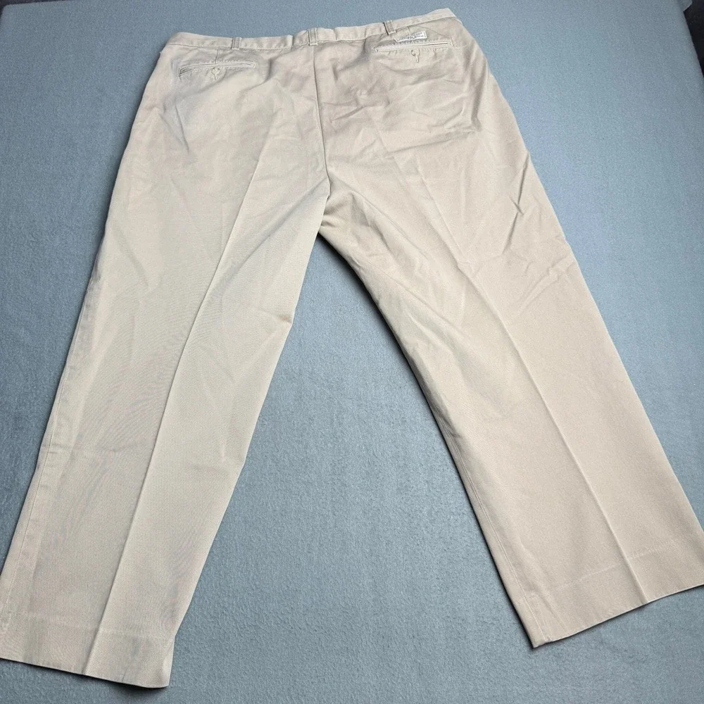 Polo Ralph Lauren Andrew Pant Mens 40x30 Tan Khaki Pleated Cotton Chino Trousers